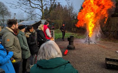 Brandschutzübung mit der Firma H. – J. van Heesch.