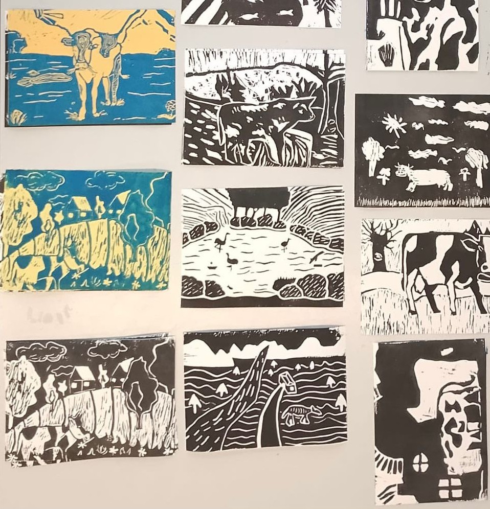 weitere Linoldrucke